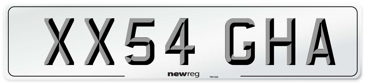 XX54 GHA Number Plate from New Reg